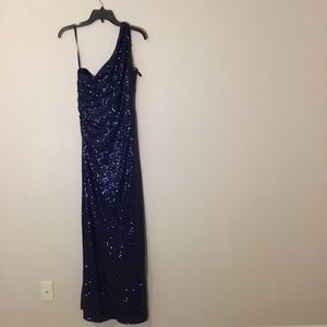 One shoulder never worn Ralph Lauren squib gown